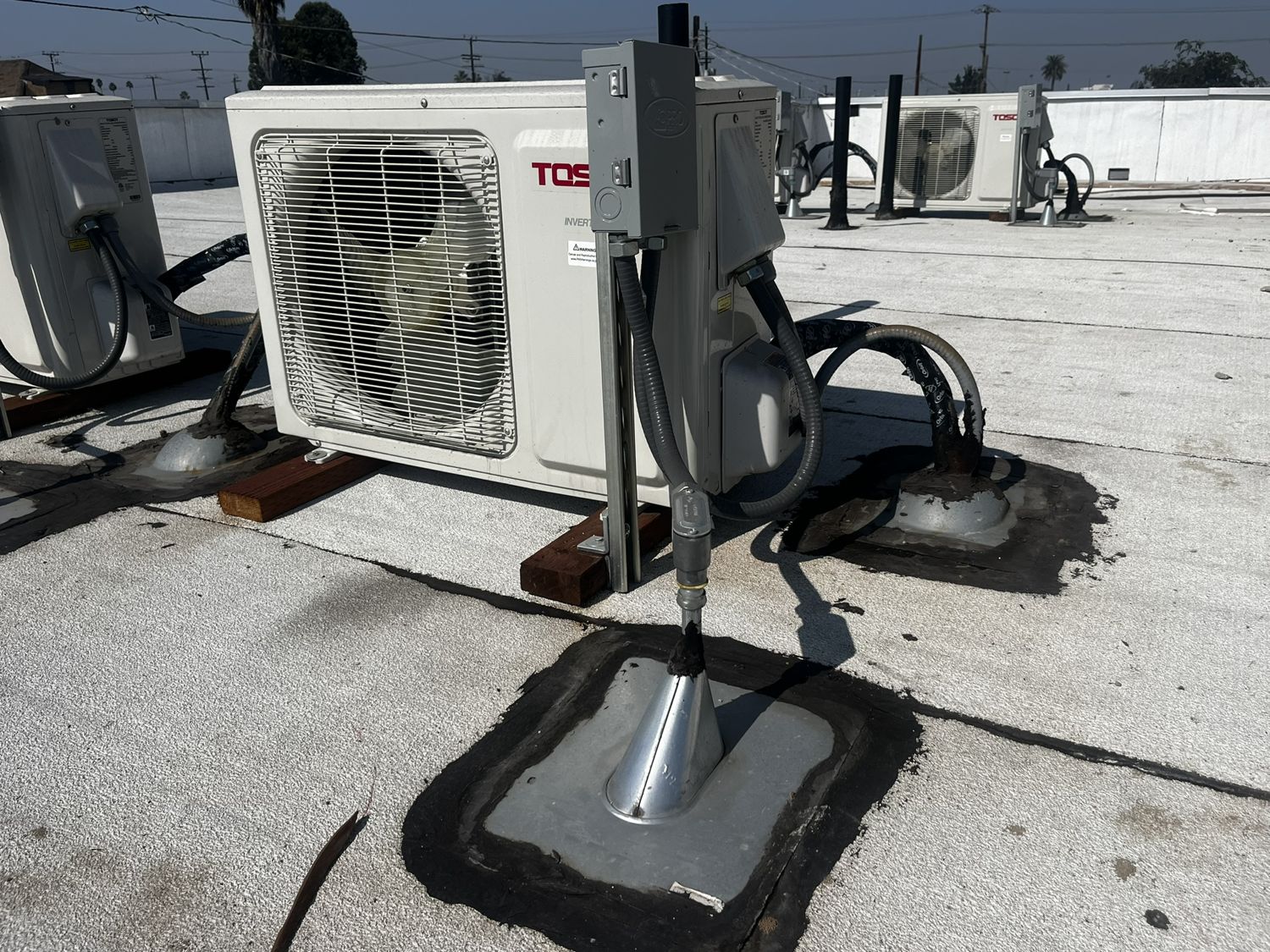 Wall-mounted Tosot mini-split air handler installed indoors